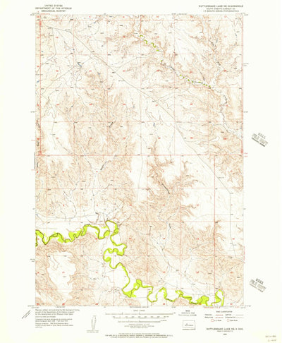 United States Geological Survey Rattlesnake Lake NE, SD (1955, 24000-Scale) digital map
