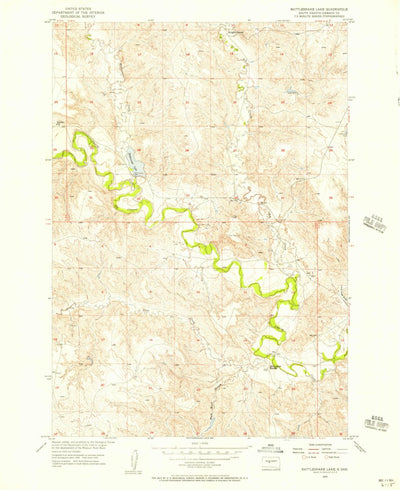 United States Geological Survey Rattlesnake Lake, SD (1955, 24000-Scale) digital map