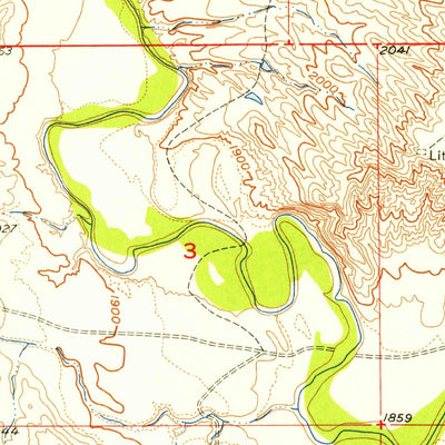 United States Geological Survey Rattlesnake Lake, SD (1955, 24000-Scale) digital map