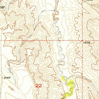 United States Geological Survey Rattlesnake Lake SW, SD (1955, 24000-Scale) digital map