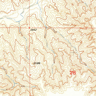 United States Geological Survey Rattlesnake Lake SW, SD (1955, 24000-Scale) digital map