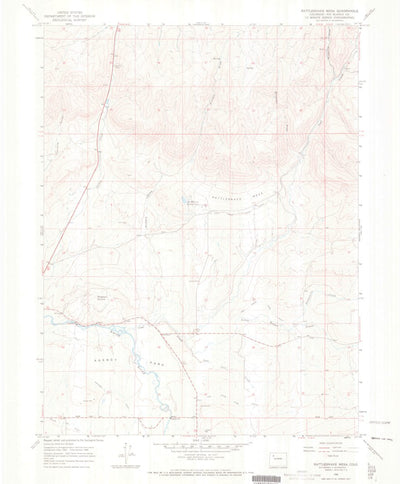 United States Geological Survey Rattlesnake Mesa, CO (1966, 24000-Scale) digital map
