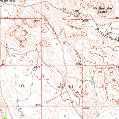 United States Geological Survey Rattlesnake, MT (1956, 62500-Scale) digital map