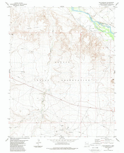United States Geological Survey Rattlesnake, NM (1983, 24000-Scale) digital map