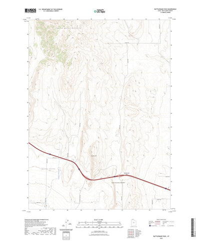 United States Geological Survey Rattlesnake Pass, UT (2023, 24000-Scale) digital map