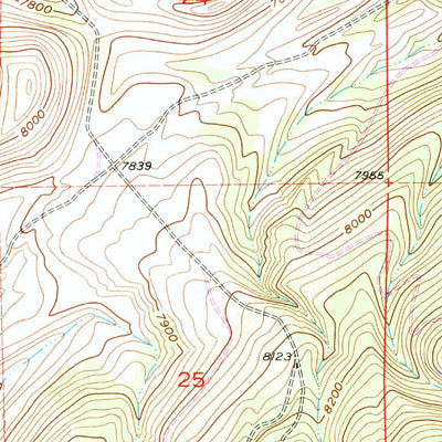 United States Geological Survey Rattlesnake Pass, WY (1955, 24000-Scale) digital map