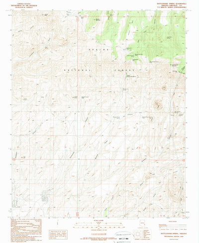 United States Geological Survey Rattlesnake Spring, AZ (1989, 24000-Scale) digital map