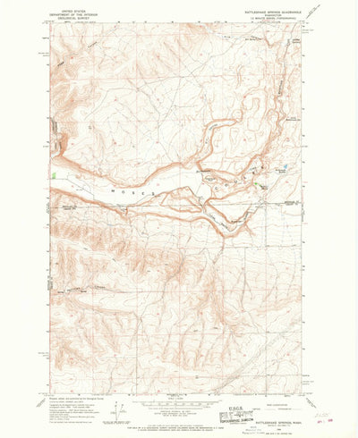 United States Geological Survey Rattlesnake Springs, WA (1966, 24000-Scale) digital map