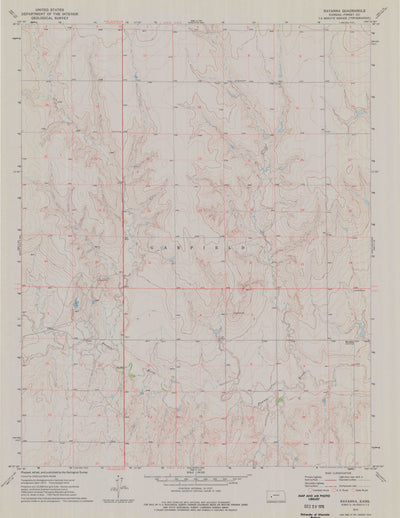United States Geological Survey Ravanna, KS (1974, 24000-Scale) digital map