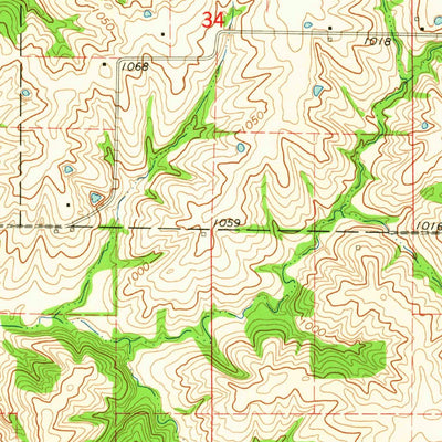 United States Geological Survey Ravanna, MO (1964, 24000-Scale) digital map