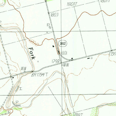 United States Geological Survey Raven Creek North, TX (1984, 24000-Scale) digital map