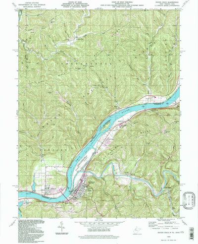 United States Geological Survey Raven Rock, WV-OH (1994, 24000-Scale) digital map