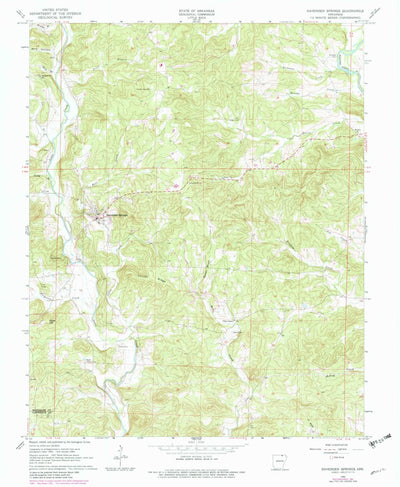 United States Geological Survey Ravenden Springs, AR (1966, 24000-Scale) digital map
