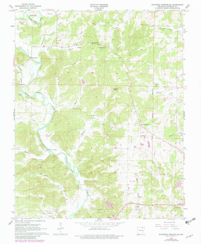 United States Geological Survey Ravenden Springs SE, AR (1966, 24000-Scale) digital map