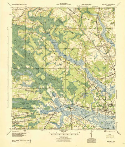 United States Geological Survey Ravenels, SC (1944, 62500-Scale) digital map