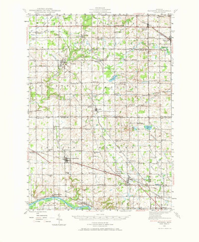 United States Geological Survey Ravenna, MI (1945, 62500-Scale) digital map