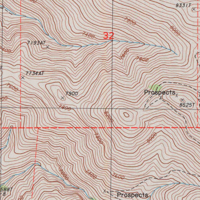 United States Geological Survey Ravens Nest, NV (1985, 24000-Scale) digital map