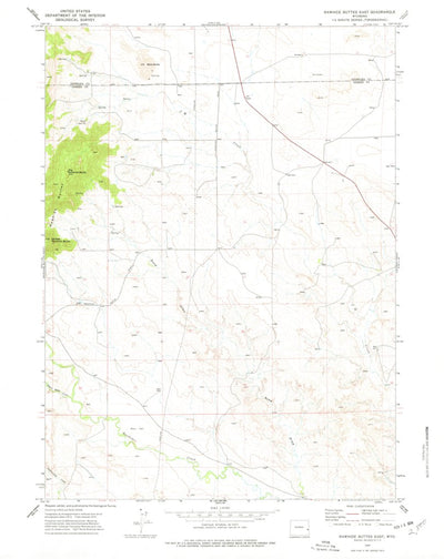 United States Geological Survey Rawhide Buttes East, WY (1974, 24000-Scale) digital map