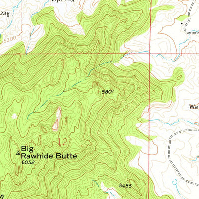 United States Geological Survey Rawhide Buttes East, WY (1974, 24000-Scale) digital map