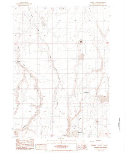 United States Geological Survey Rawhide Canyon, OR (1984, 24000-Scale) digital map