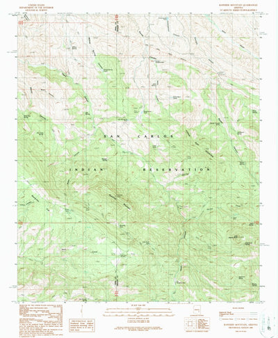 United States Geological Survey Rawhide Mountain, AZ (1989, 24000-Scale) digital map