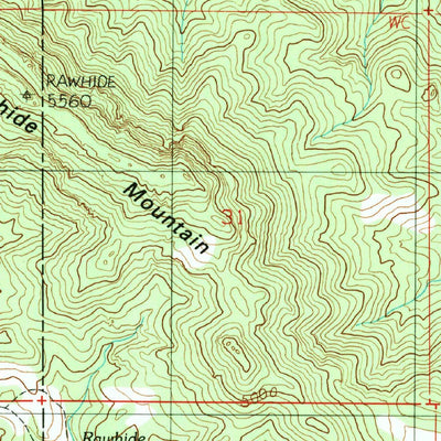 United States Geological Survey Rawhide Mountain, AZ (1989, 24000-Scale) digital map