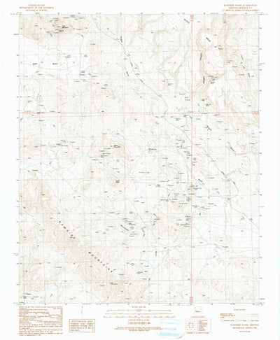 United States Geological Survey Rawhide Wash, AZ (1990, 24000-Scale) digital map