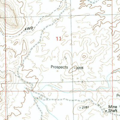 United States Geological Survey Rawhide Wash, AZ (1990, 24000-Scale) digital map