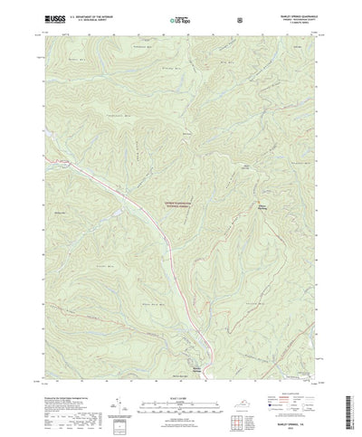 United States Geological Survey Rawley Springs, VA (2022, 24000-Scale) digital map