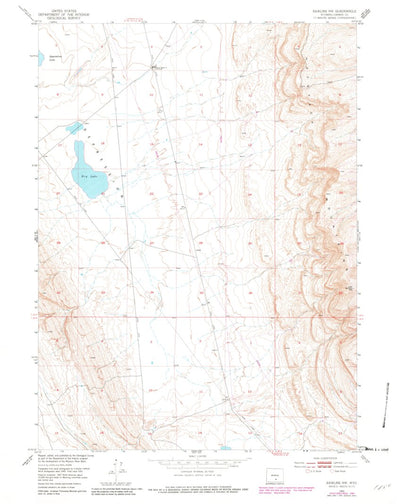 United States Geological Survey Rawlins NW, WY (1953, 24000-Scale) digital map