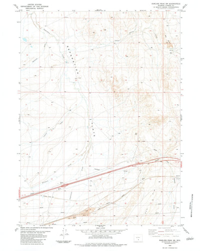 United States Geological Survey Rawlins Peak SW, WY (1983, 24000-Scale) digital map