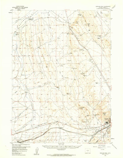 United States Geological Survey Rawlins Peak, WY (1956, 62500-Scale) digital map