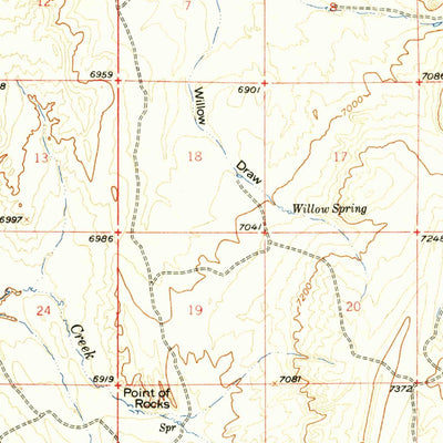 United States Geological Survey Rawlins Peak, WY (1956, 62500-Scale) digital map