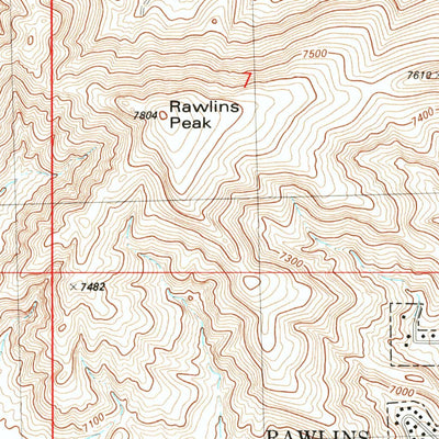 United States Geological Survey Rawlins Peak, WY (1983, 24000-Scale) digital map