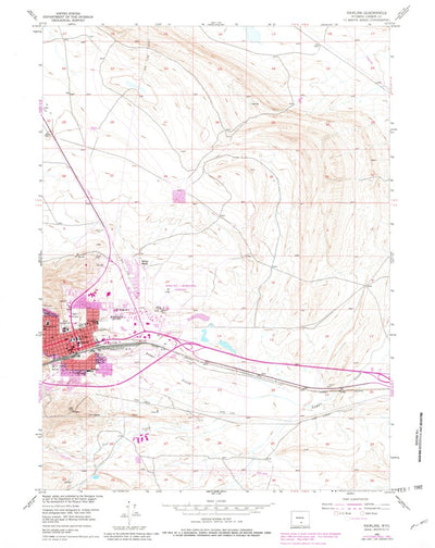 United States Geological Survey Rawlins, WY (1953, 24000-Scale) digital map