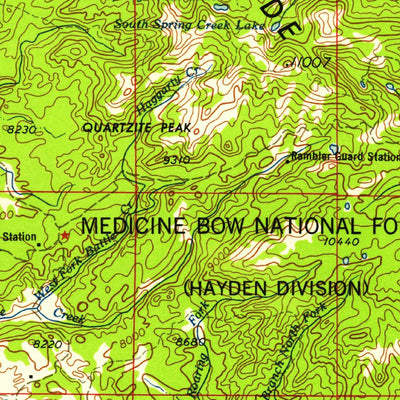 United States Geological Survey Rawlins, WY-CO (1958, 250000-Scale) digital map