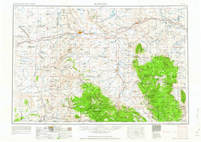 United States Geological Survey Rawlins, WY-CO (1962, 250000-Scale) digital map