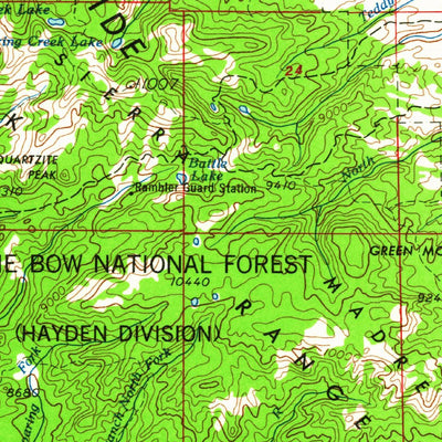 United States Geological Survey Rawlins, WY-CO (1962, 250000-Scale) digital map