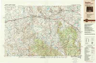 United States Geological Survey Rawlins, WY-CO (1967, 250000-Scale) digital map