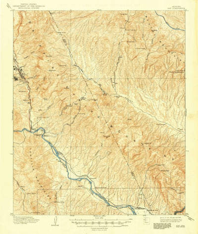 United States Geological Survey Ray, AZ (1910, 62500-Scale) digital map