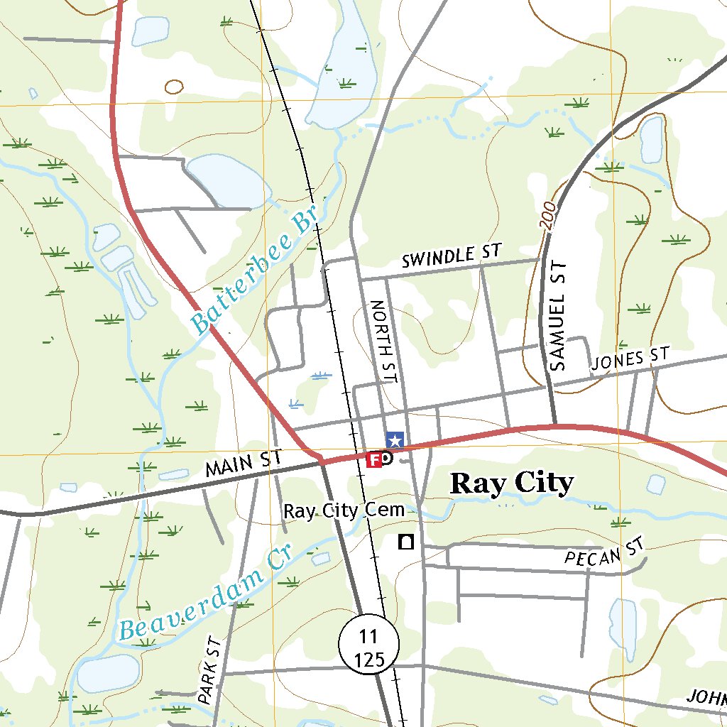Ga Mathabatha Map Ray City, GA (2020, 24000-Scale) Map by United States Geological Survey ...