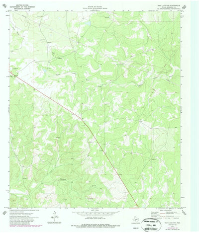 United States Geological Survey Ray Lake NW, TX (1970, 24000-Scale) digital map