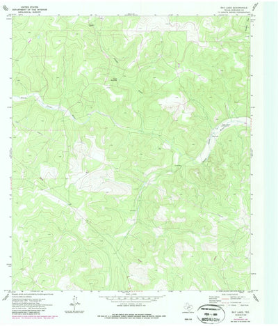United States Geological Survey Ray Lake, TX (1971, 24000-Scale) digital map