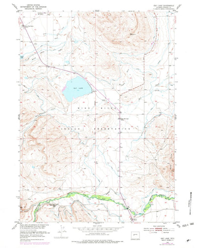 United States Geological Survey Ray Lake, WY (1952, 24000-Scale) digital map