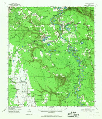 United States Geological Survey Rayburn, TX (1955, 62500-Scale) digital map