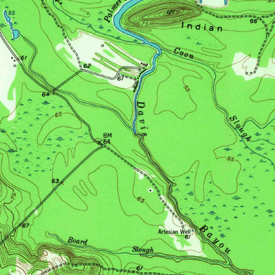 United States Geological Survey Rayburn, TX (1955, 62500-Scale) digital map