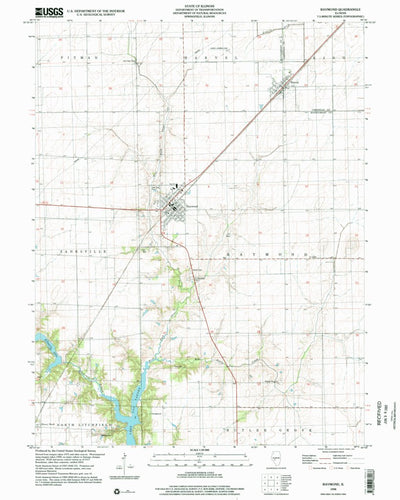 United States Geological Survey Raymond, IL (1998, 24000-Scale) digital map