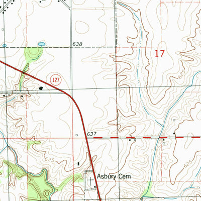 United States Geological Survey Raymond, IL (1998, 24000-Scale) digital map