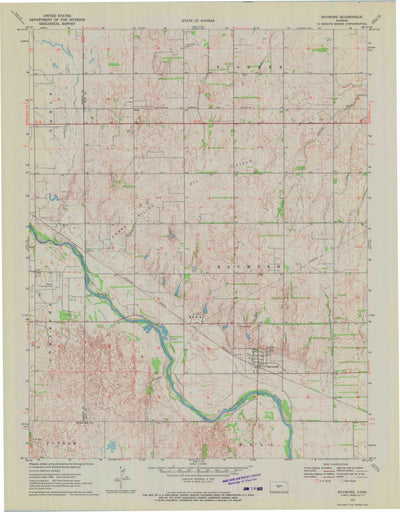 United States Geological Survey Raymond, KS (1970, 24000-Scale) digital map