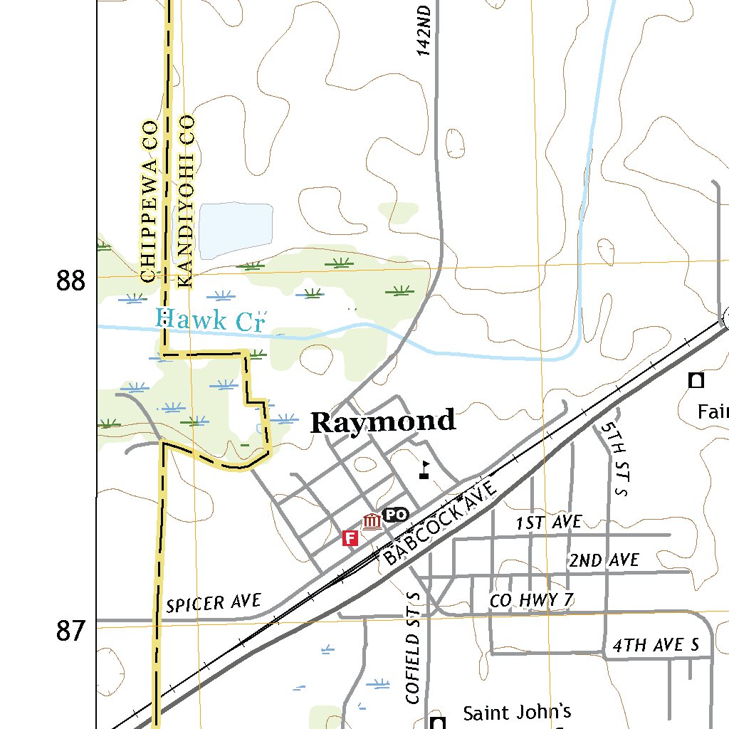 Ray Mod Map Raymond, MN (2022, 24000-Scale) Map by United States Geological Survey ...